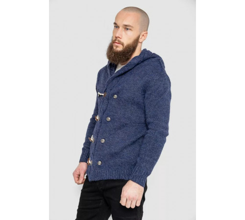 Кофта мужская на пуговицах, цвет синий, 214R10640