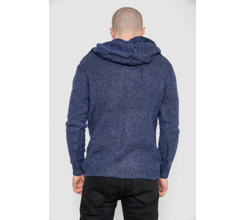 Кофта мужская на пуговицах, цвет синий, 214R10640