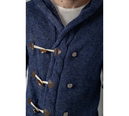 Кофта мужская на пуговицах, цвет синий, 214R10640