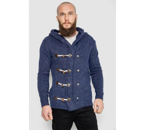 Кофта мужская на пуговицах, цвет синий, 214R10640
