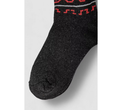 Шкарпетки жіночі з принтом, колір темно-сірий, 238R336-3