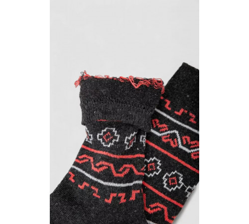 Шкарпетки жіночі з принтом, колір темно-сірий, 238R336-3