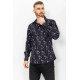 Рубашка мужская с принтом, цвет черный, 131R151017