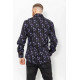 Рубашка мужская с принтом, цвет черный, 131R151017
