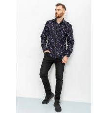 Сорочка чоловіча з принтом, колір чорний, 131R151017