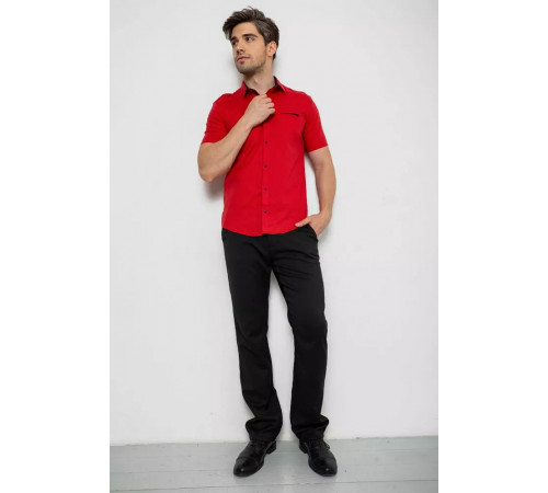 Сорочка чоловіча з принтом, колір червоний, 214R7140