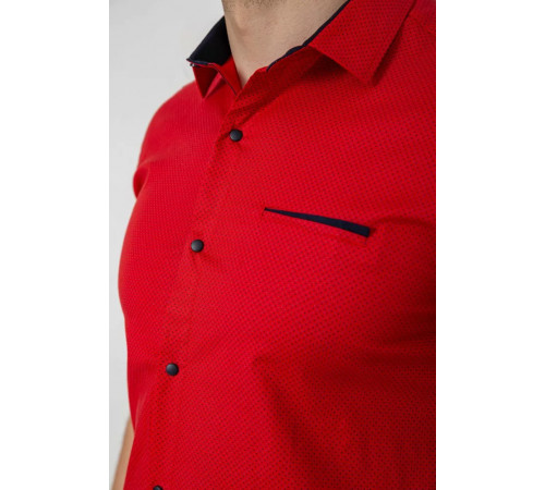 Сорочка чоловіча з принтом, колір червоний, 214R7140