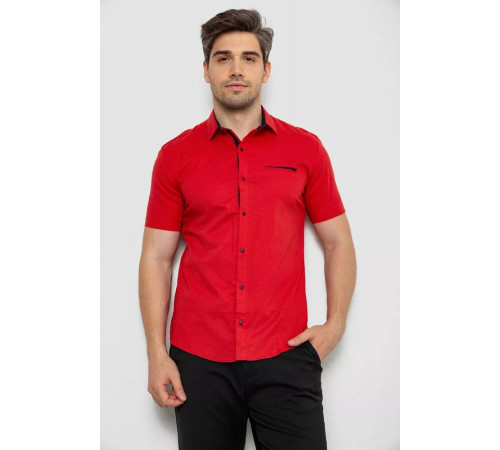 Сорочка чоловіча з принтом, колір червоний, 214R7140