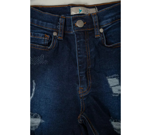 Шорти джинсові підліткові для дівчинки, колір темно-синій, 247R923-5