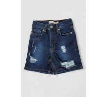 Шорти джинсові підліткові для дівчинки, колір темно-синій, 247R923-5