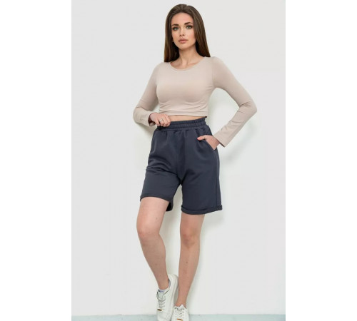 Шорти жіночі, колір темно-сірий, 102R7721