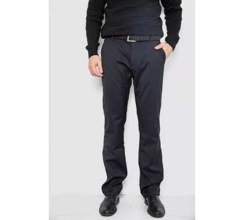 Брюки мужские классические на флисе, цвет черный, 244R305-1.