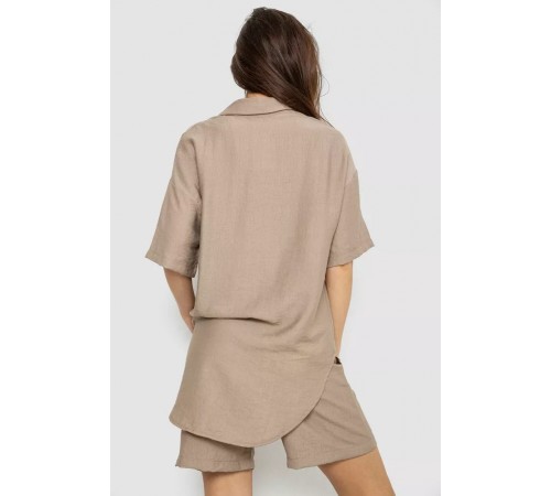 Костюм женский однотонный, цвет темно-бежевый, 119R0038-1. Костюм женский однотонный, цвет темно-бежевый, 119R0038-1.