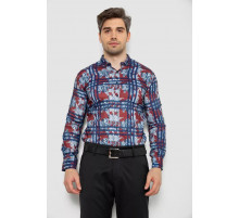 Рубашка мужская с принтом, цвет бордовый, 214R1038