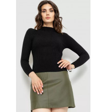 Гольф жіночий однотонний, колір чорний, 204R016