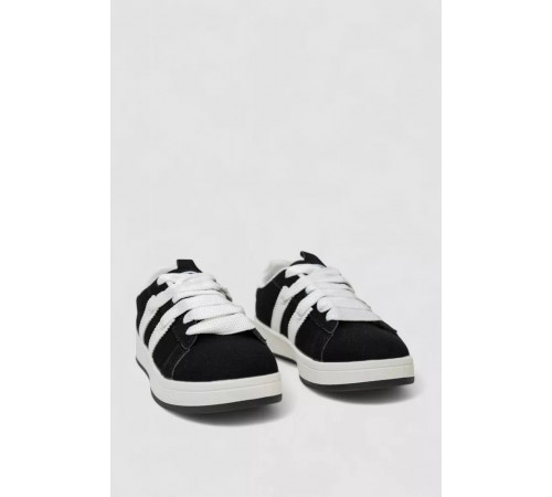 Кроссовки женские замша, цвет черно-белый, 248RJH800-1