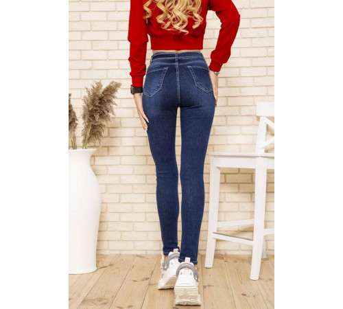 Темно-сині жіночі джинси, скінні з поясом, 164R1180-7