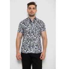 Рубашка мужская с короткими рукавами, цвет серый, 214R582.