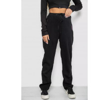 Спортивные брюки женские на флисе, цвет черный, 244R5173