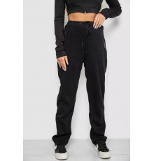 Спортивні штани жіночі на флісе, колір чорний, 244R5173