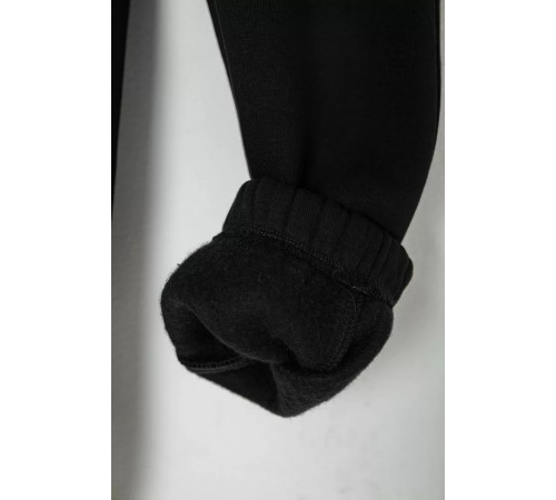 Спортивный костюм детский на флисе, цвет черный, 102R1520