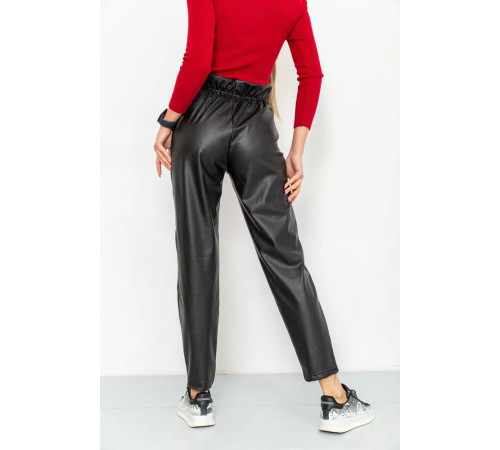 Лосины женские кожзам, цвет черный, 164R669