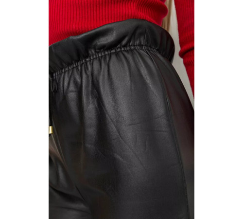 Лосины женские кожзам, цвет черный, 164R669