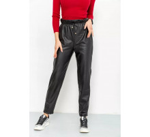 Лосины женские кожзам, цвет черный, 164R669