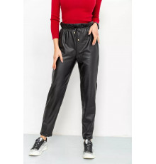 Лосины женские кожзам, цвет черный, 164R669