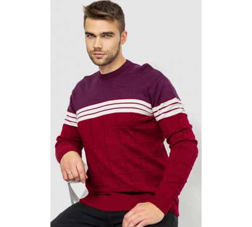 Свитер мужской, цвет бордовый, 161R884