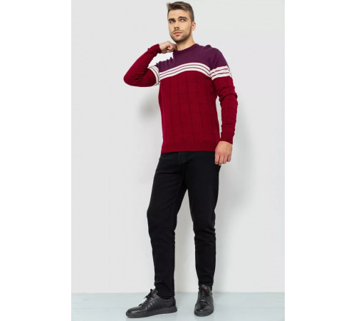 Свитер мужской, цвет бордовый, 161R884