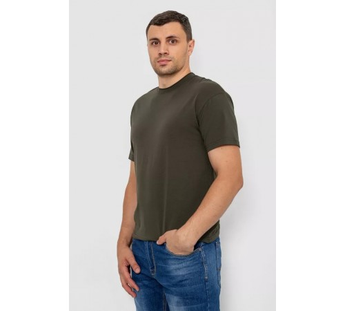 Футболка чоловіча однотонна, колір хакі, 102R1102