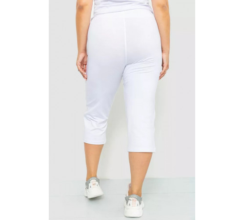 Капрі жіночі з лампасами, колір білий, 102R5174-1