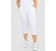 Капрі жіночі з лампасами, колір білий, 102R5174-1
