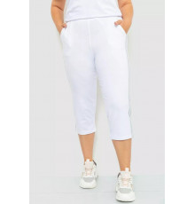 Капрі жіночі з лампасами, колір білий, 102R5174-1