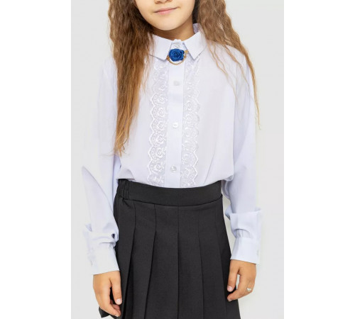 Блузка нарядная для девочек, цвет белый, 172R201-2.