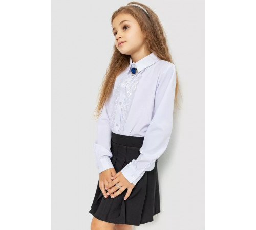Блузка нарядная для девочек, цвет белый, 172R201-2.