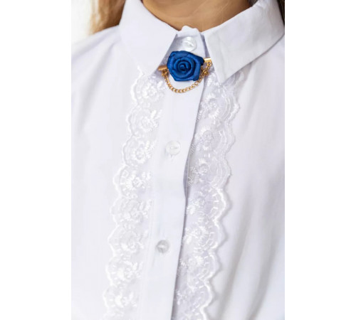 Блузка нарядная для девочек, цвет белый, 172R201-2.