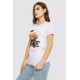 Женская футболка с принтом, цвет белый, 244R509