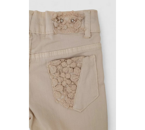 Шорти джинсові для дівчинки, колір світло-бежевий, 247R10036