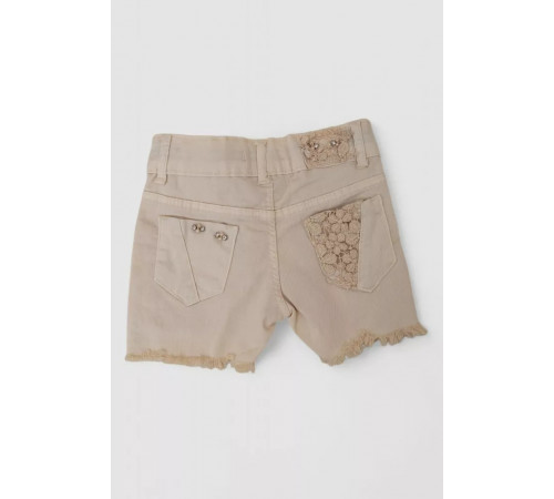 Шорти джинсові для дівчинки, колір світло-бежевий, 247R10036