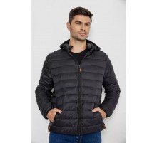 Демисезонная мужская куртка на синтепоне, цвет черный, 247R5070