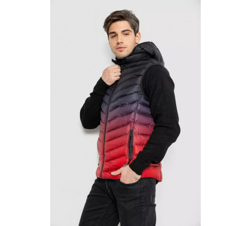 Жилетка мужская демисезонная, цвет черно-красный, 244RC888