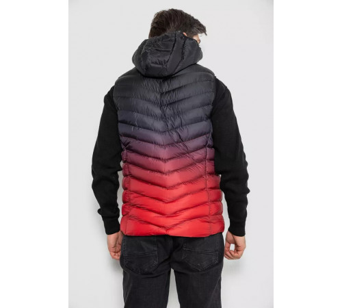 Жилетка мужская демисезонная, цвет черно-красный, 244RC888