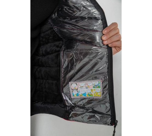 Жилетка мужская демисезонная, цвет черно-красный, 244RC888