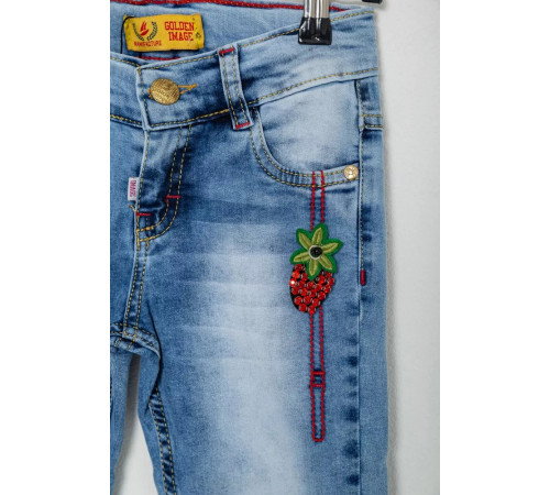 Джинсы для девочек, цвет голубой, 247R2830