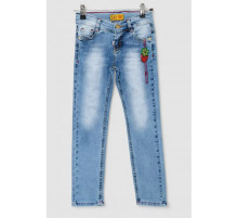 Джинси для дівчаток, колір блакитний, 247R2830
