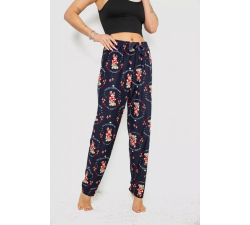 Брюки женские домашние, цвет темно-синий, 238R1101.