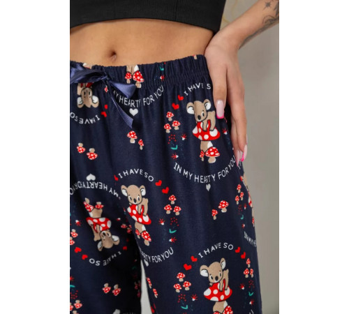 Брюки женские домашние, цвет темно-синий, 238R1101.