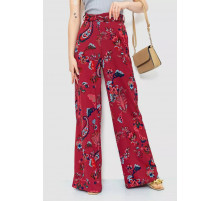 Штани жіночі вільного крою, колір бордовий, 244R050